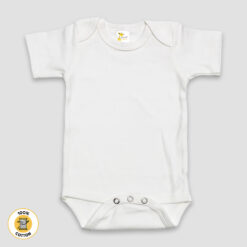 Baby One-Piece Bodysuit Short Sleeve – 100% Cotton White - LG2200W - The Laughing Giraffe®