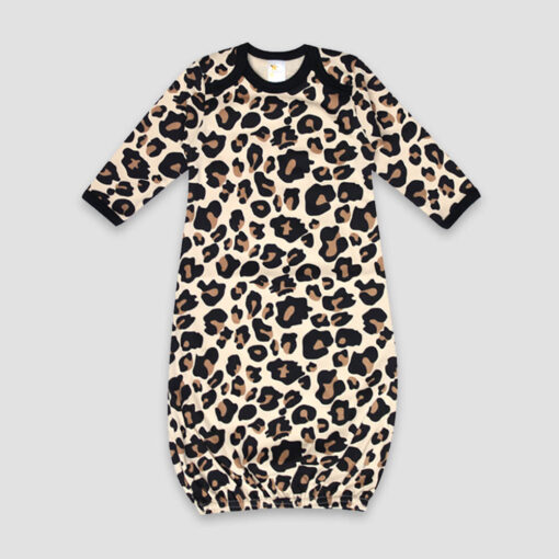 Leopard Baby Nightgown – Premium 100% Cotton - LG2800TL - The Laughing Giraffe®