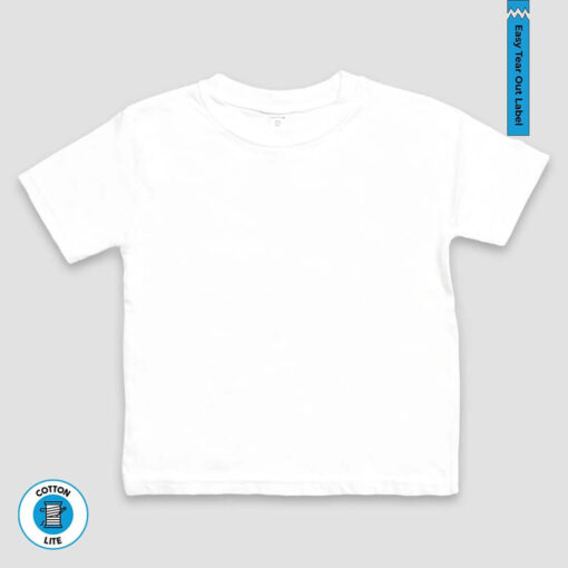 Blank Lightweight Cotton Toddler T-Shirts - CottonLite® Easy Tear Out Tags