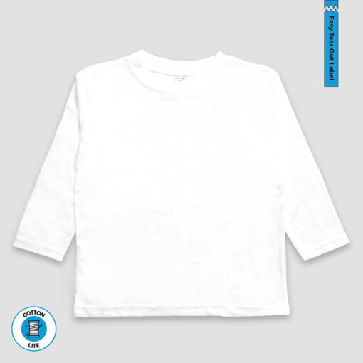 Lightweight Long Sleeve T-Shirts for Toddlers - 100% Breathable Cotton - Wholesale Kids Blanks