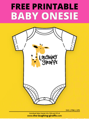 Free Printable Baby Onesie Template | The Laughing Giraffe ® Onesie Design Placement | The Laughing Giraffe ®