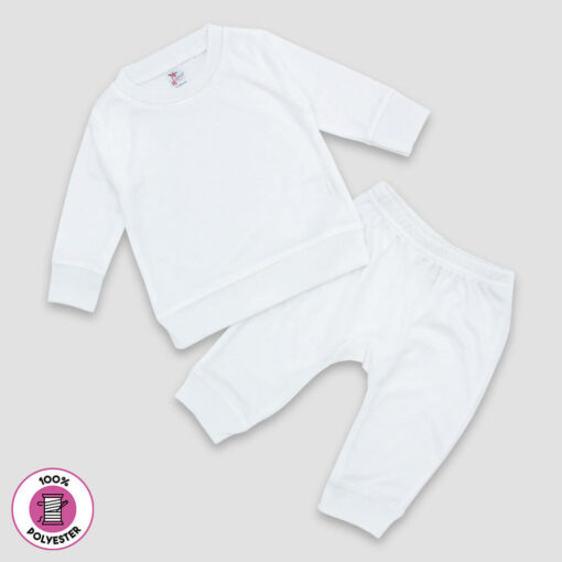 Baby Sweatsuit White - 100% Polyester - LGS4699W - The Laughing Giraffe®