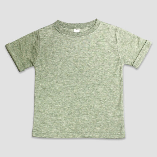 Rolled Short Sleeve Toddler T-Shirts - Sage Heather - LG3540SG